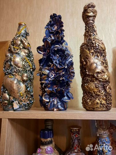 Бутылка декупаж