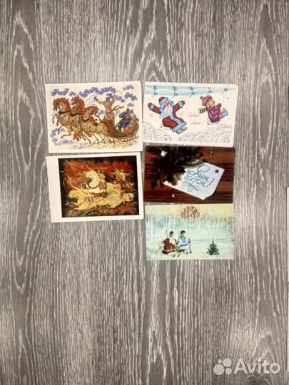 Новогодние открытки СССР