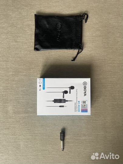 Двойная петличка boya by-m1dm