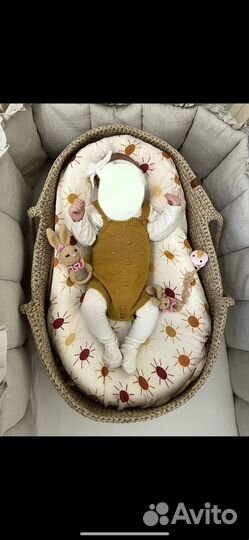 Вязанная люлька ручной работы для переноски