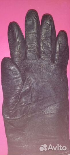 Перчатки женские кожаные