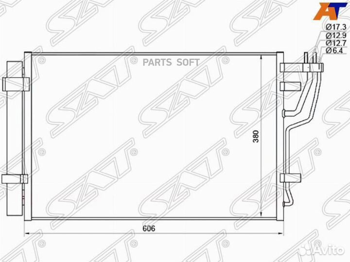 Радиатор кондиционера Киа Сид 07