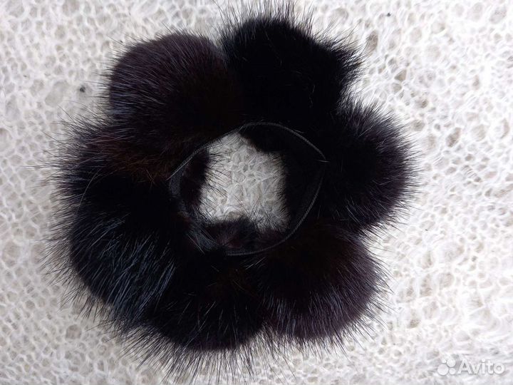 Резинка для волос из меха норки