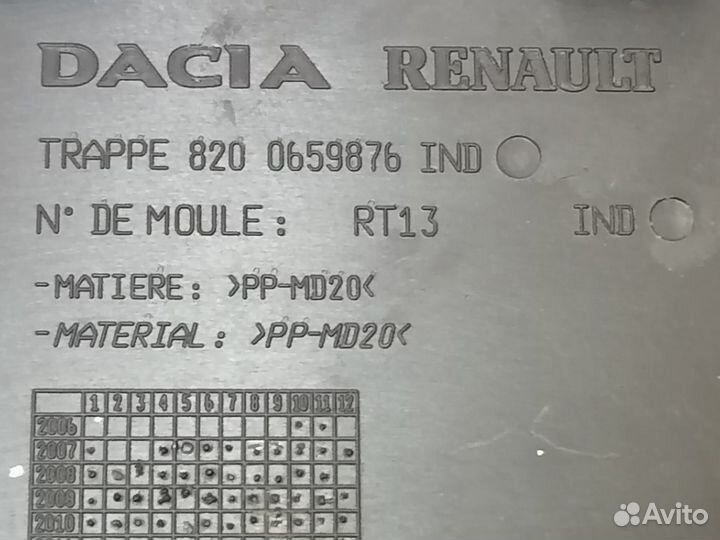 Крышка обшивки багажника Renault Logan