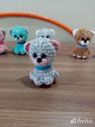 Вязаные игрушки маленькие котята
