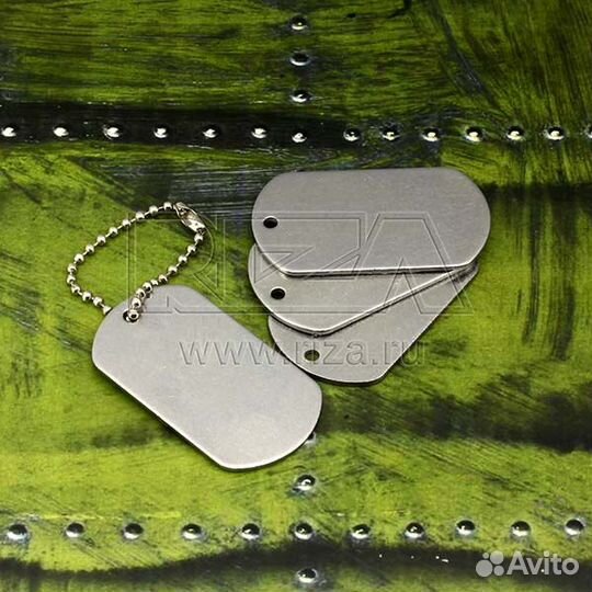 Армейские жетоны чистые под гравировку (заготовки)