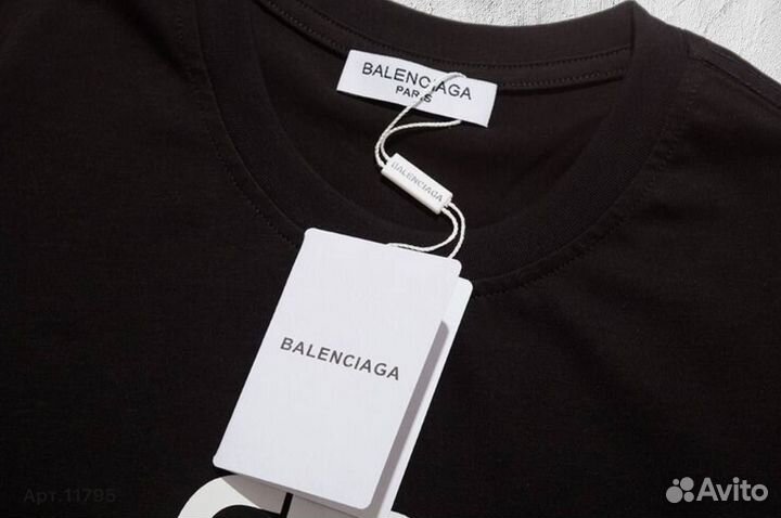 Футболка мужская balenciaga новая с лого 48(M)