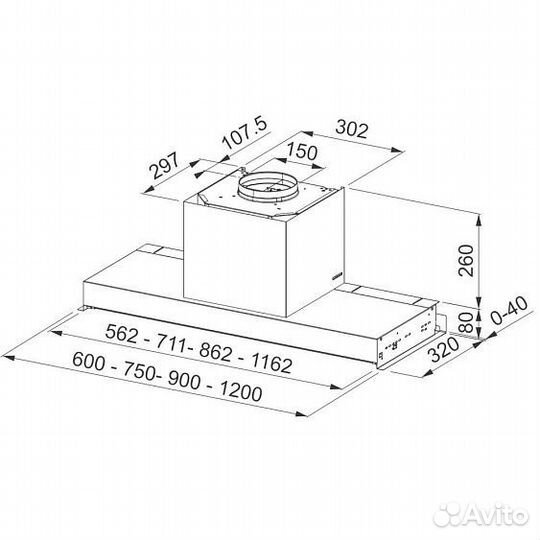 Вытяжка faber IN-nova zero drip plus A120 (305.0711.743)
