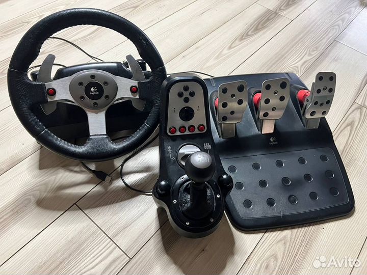 Руль logitech g25 +педали + кпп