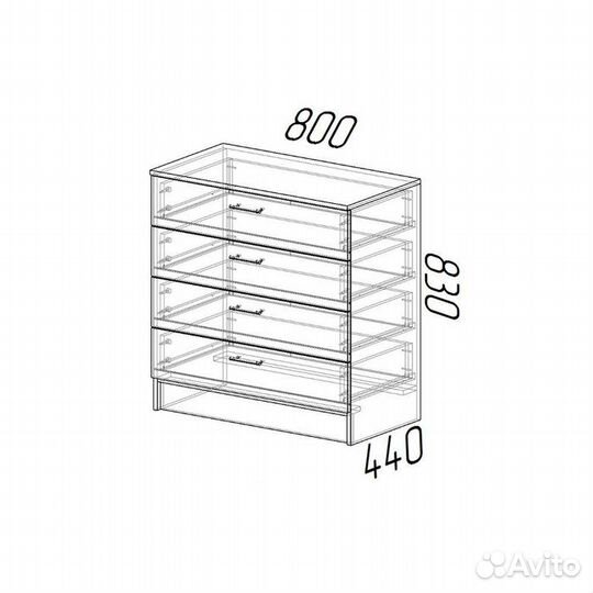 Комод К800 дуб вотан/белый эра