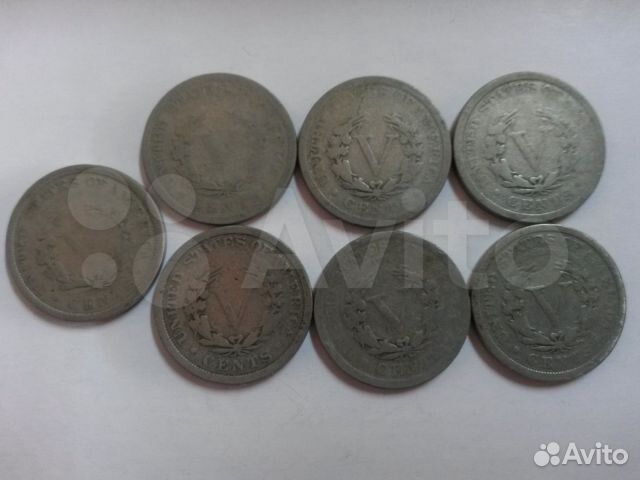 5 центов США 1901-1995(продажа, обмен)
