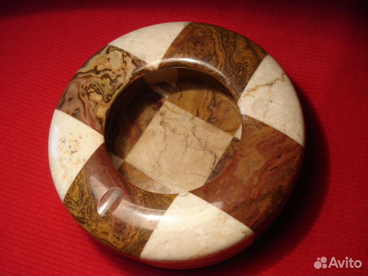 Пепельница Оникс Шахматы Натуральный Камень