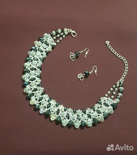 Ожерелье И серьги ручной работы