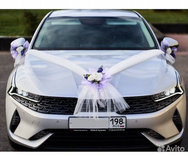 Свадебные украшения на машину