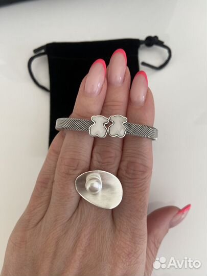 Tous браслет перламутр