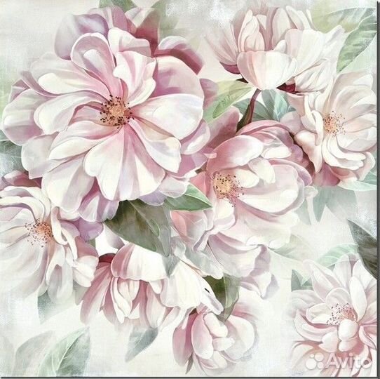 Современная картина маслом Пионы на холсте Большие