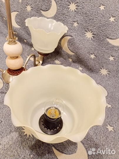 Люстра с натуральн. Камнем.3 х рожков