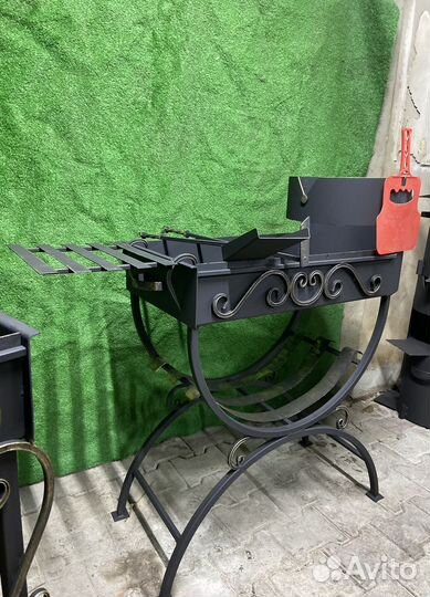 Мангал с печью под казан