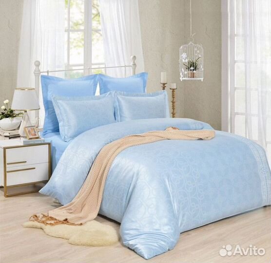 Постельное белье евро с готовым одеялом