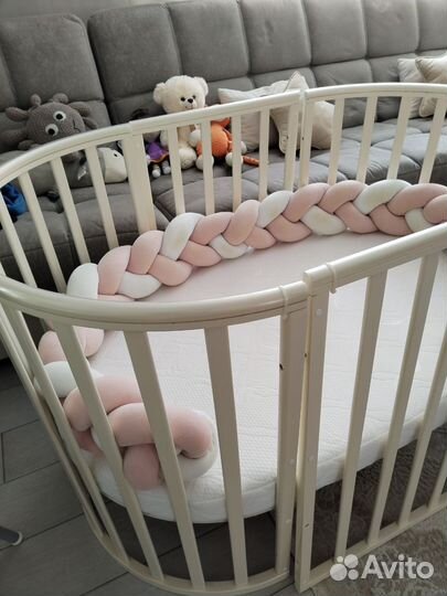 Кроватка трансформер с маятником 9 в 1