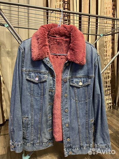 Джинсовая куртка со съемным мехом