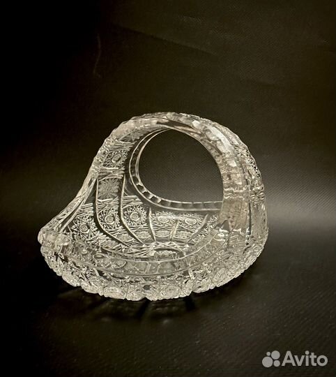Ваза хрустальная корзинка. конфетница