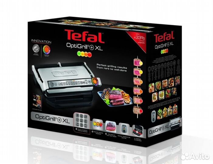 Умный электрогриль Tefal Optigrill+ XL GC722D34