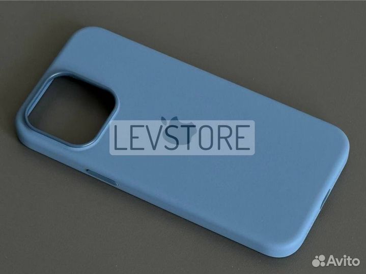 Чехол силиконовый на iPhone 15/pro/max Winter Blue