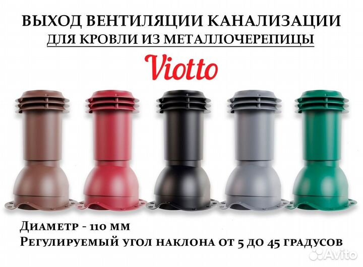 Вентиляционный выход канализации viotto