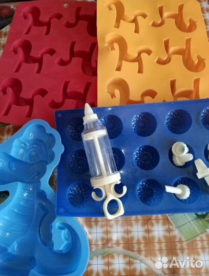 Формы силиконовые,шприц кондитерский