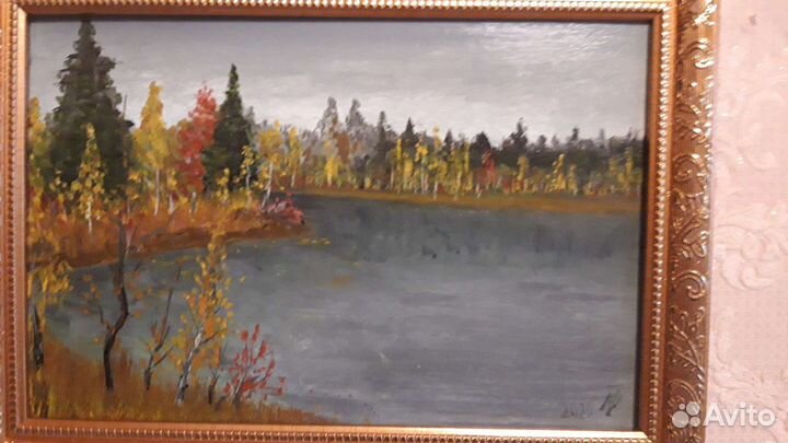 Картина маслом Поздняя осень