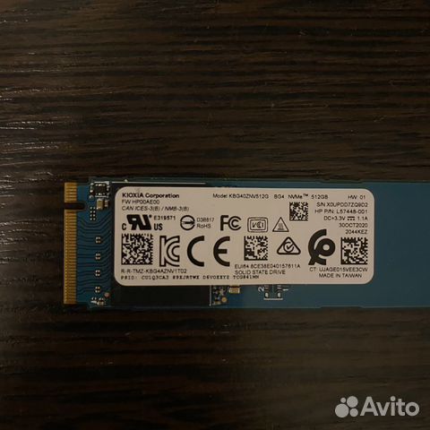 SSD M2 512 GB kioxia KBG40ZNV512G купить в Москве | Электроника | Авито