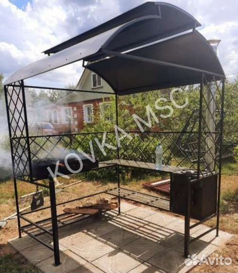 Мангал с крышей