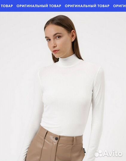 Оригинал hugo boss Женский лонгслив, белый цвет