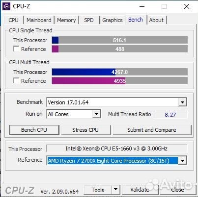 Xeon E5-1660 v3 (i7-5960x / OC 4,6 Ghz)