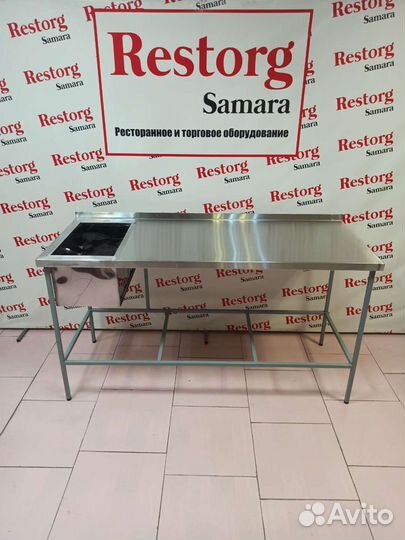 Стол мойка из нержавейки 1600х630