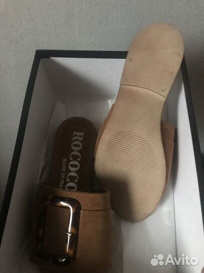 Сабо женские 35 размер натуральная замша