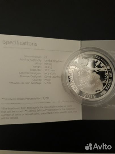 Монета Британия 2019