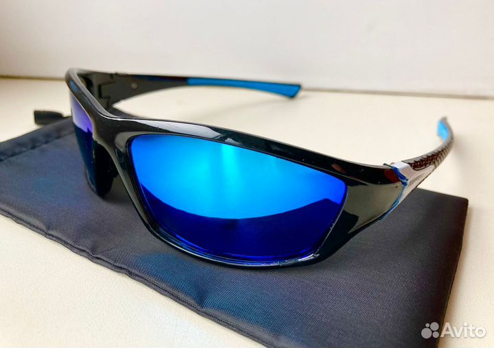Спортивные поляризационные очки синие