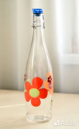 Бутылка декоративная с пробкой новая