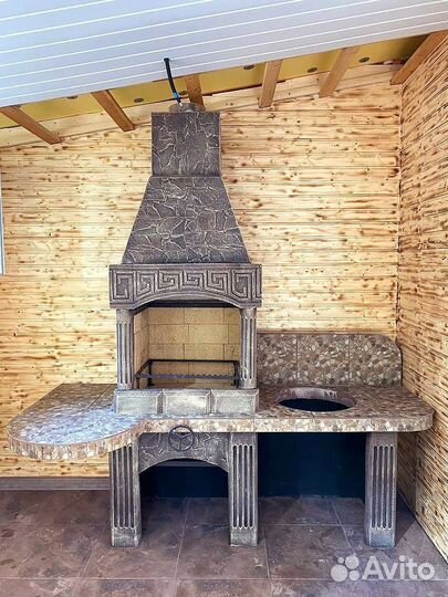 Уличный мангал барбекю на дачу / Установка за 1 день