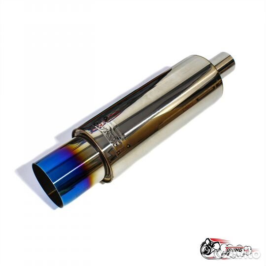 Глушитель HKS style тихий бас вход 51 и 63мм