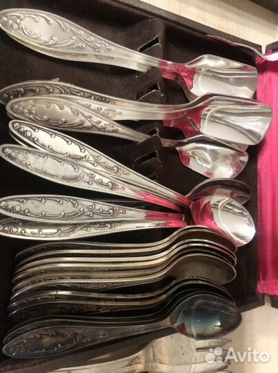 Ложки вилки мельхиор Пламя мельхиор СССР