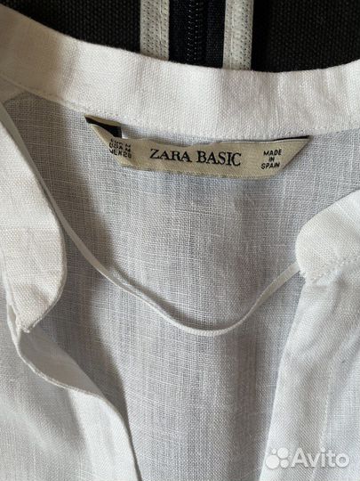 Рубашка льняная Zara,46р