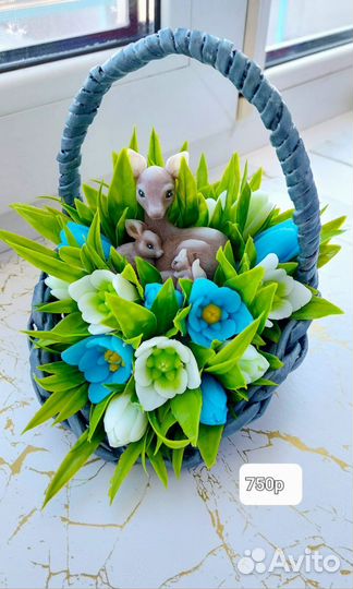 Подснежники из мыла ручной работы