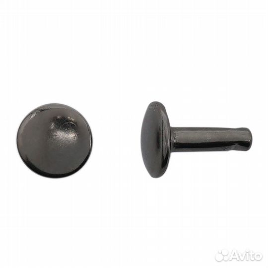 Черный никель Хольнитен двухсторонний d-9мм h-11мм металл (черный никель), 100 шт