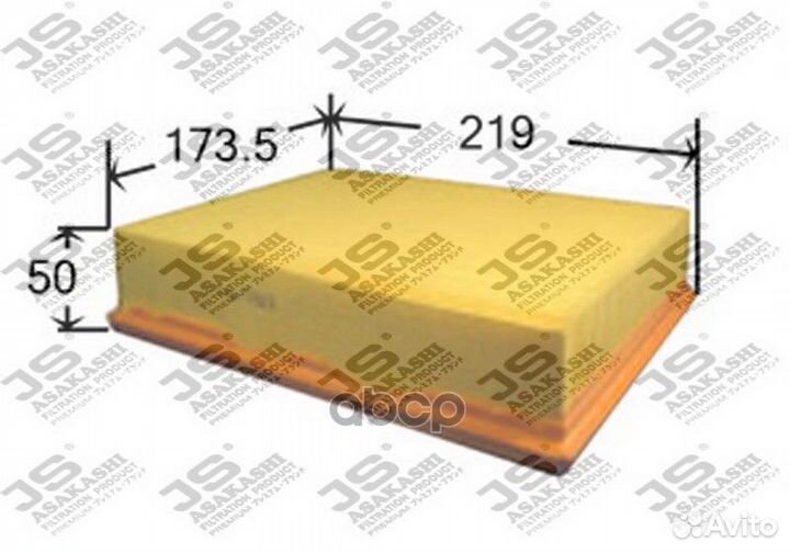 A0189 JS Asakashi Фильтр воздушный A0189 JS Asa