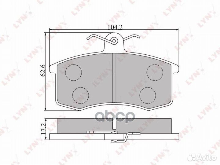 Тормозные колодки передние подходит для LADA 21