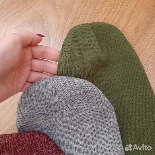 Новые женские шапки бини двойные