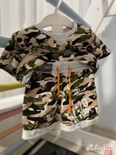 Костюм 86 92 четверка (кофта+брюки+шорты+футболка)